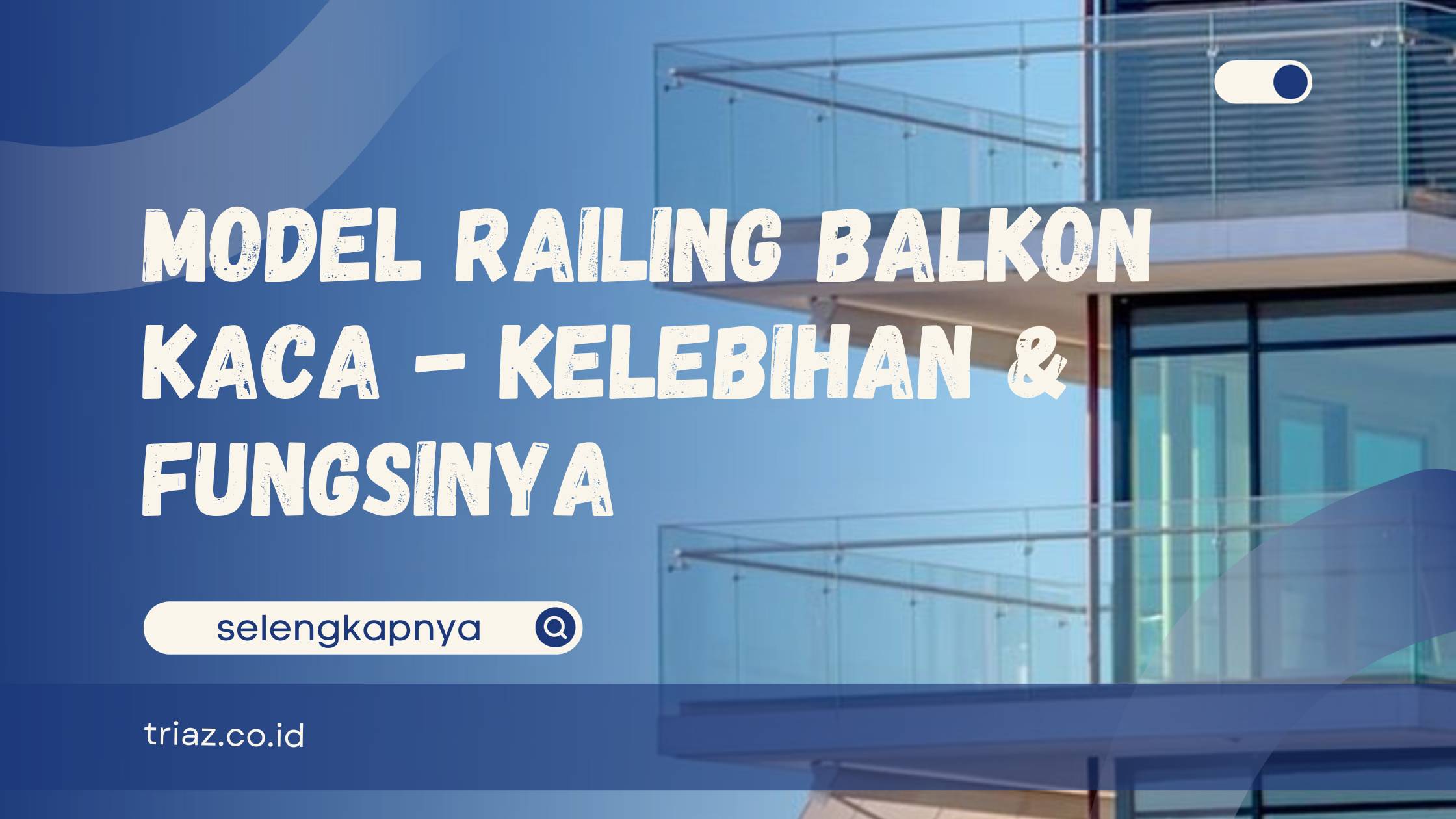 model railing balkon kaca
