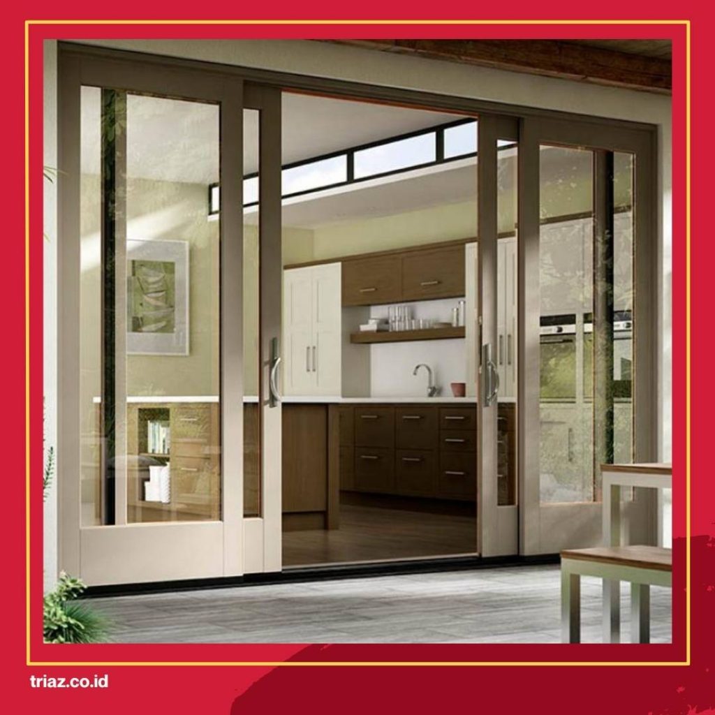 Pintu kaca sliding patio