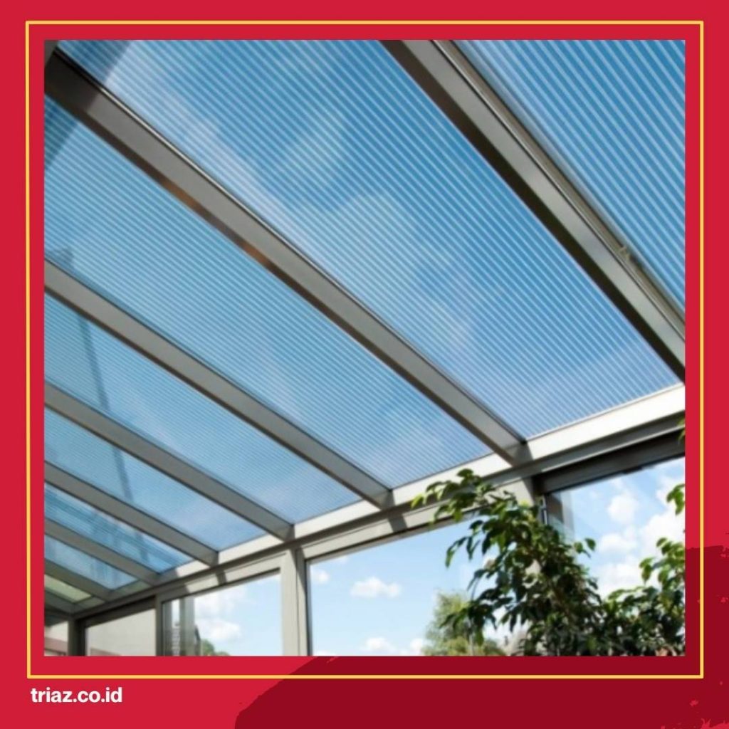 atap kaca kanopi bertekstur